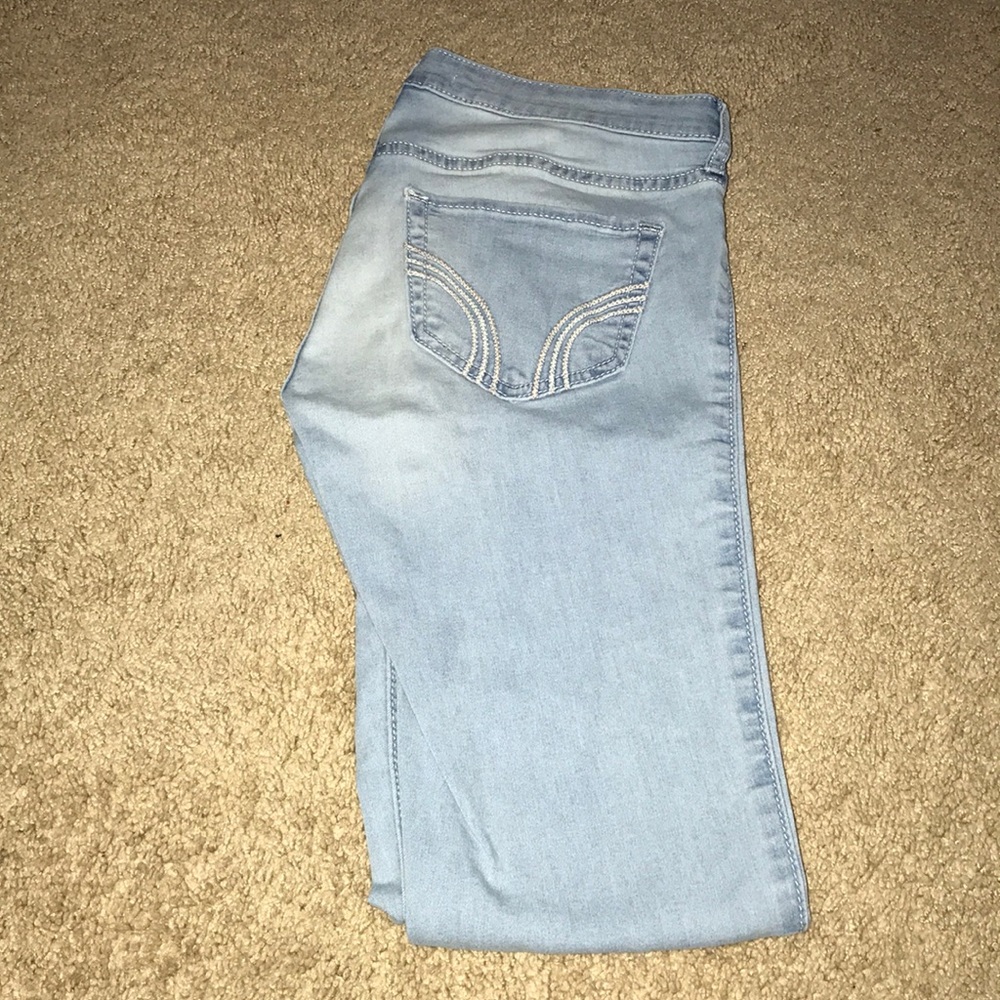 Plain light wash jeggings